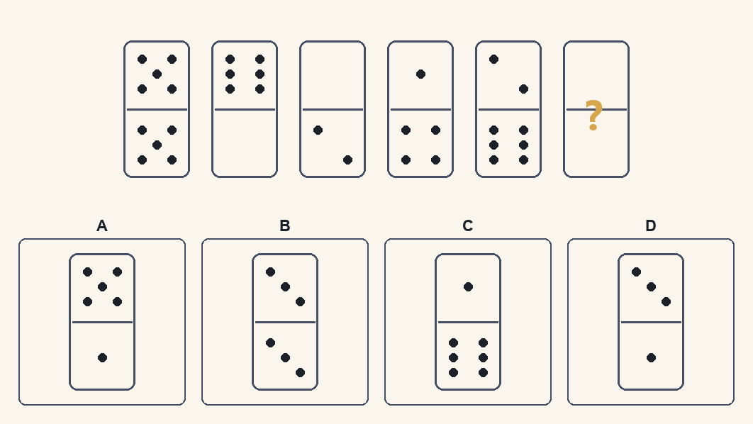 Exercițiu 7 de domino d.48, cu variantele de răspuns