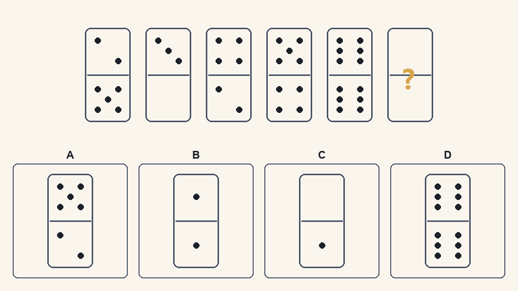 Exercițiu 8 de domino d.48, cu variantele de răspuns