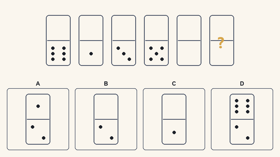 Exercițiu 6 de domino d.48, cu variantele de răspuns